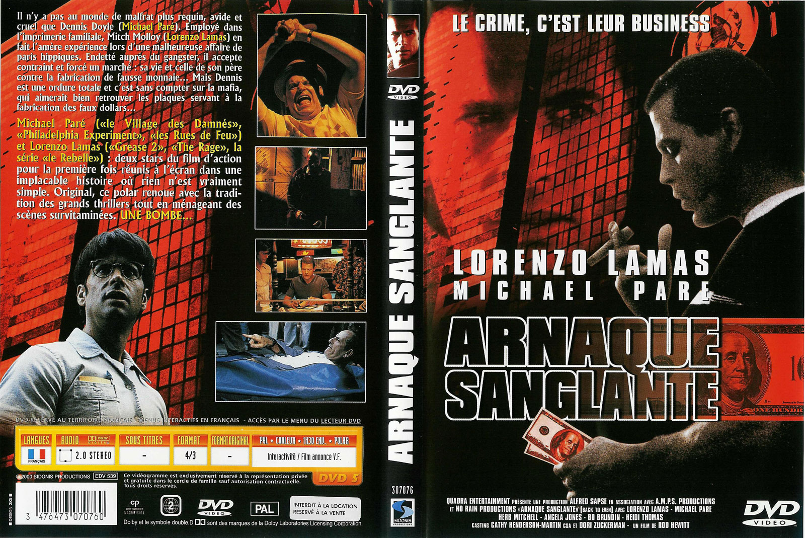 Jaquette DVD Arnaque sanglante